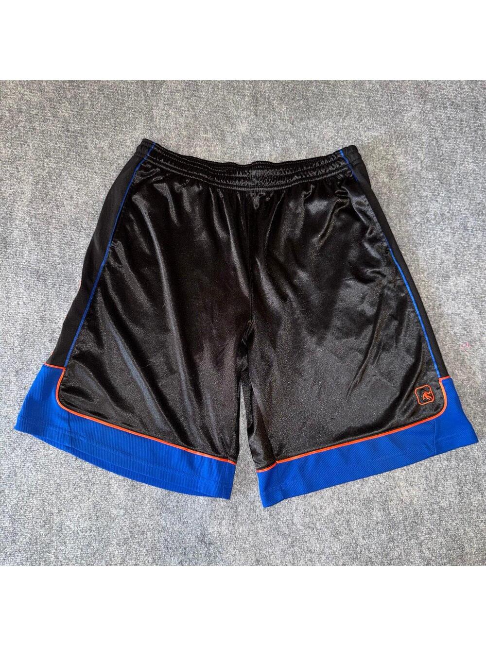 AND1 Knicks Black Baggy Dazzle Hoop Shorts Mens 2XL Vtg y2k 90s Rare